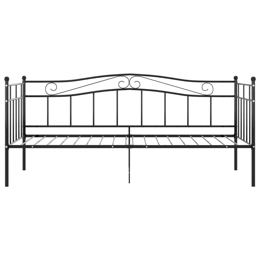 Πλαίσιο για Καναπέ - Κρεβάτι Μαύρο 90 x 200 εκ. Μεταλλικό