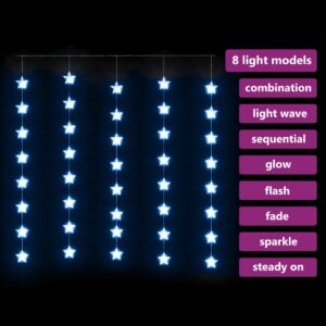 Κουρτίνα LED Φωτάκια 200 LED Μπλε με 8 Λειτουργίες