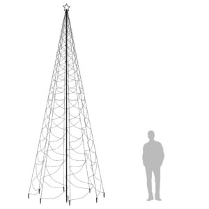 Χριστουγεννιάτικο Δέντρο Μπλε 5 μ. 1400 LED με Μεταλλικό Στύλο