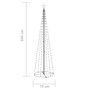 Δέντρο από Φωτάκια 136 LED Μπλε Φως 70 x 240 εκ.