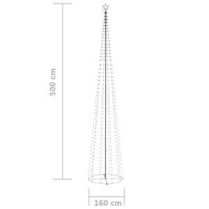 Δέντρο από Φωτάκια 752 LED Μπλε 160 x 500 εκ.