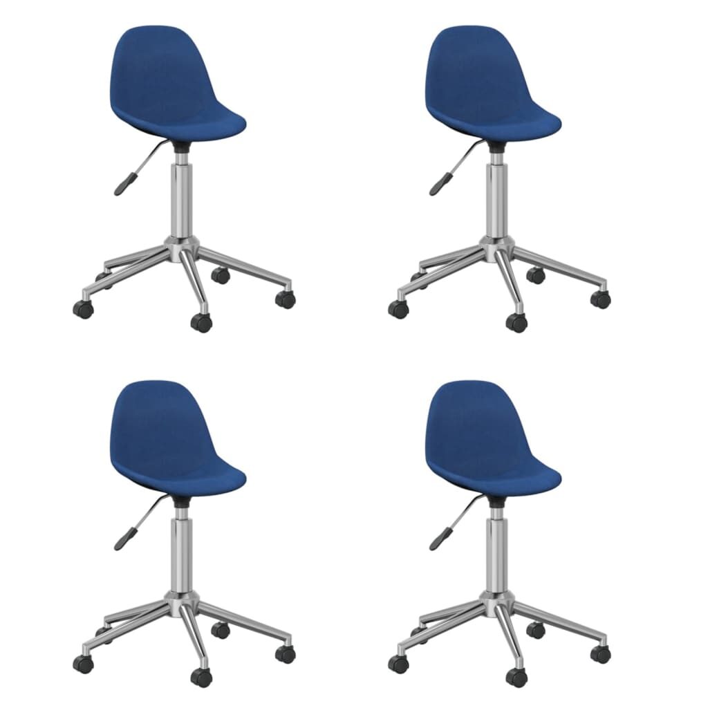 3086056  Swivel Dining Chairs 4 pcs Blue Fabric (2x333469)