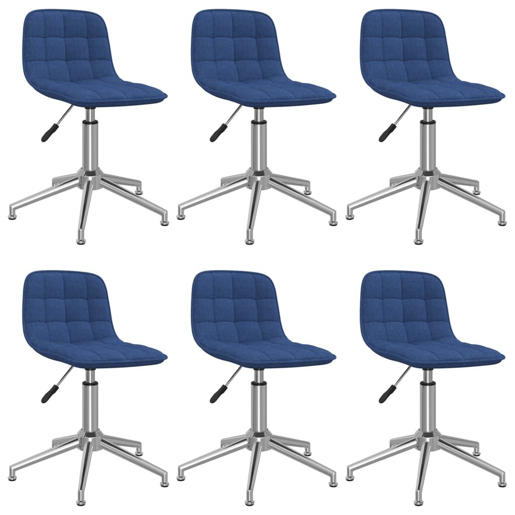 3086795  Swivel Dining Chairs 6 pcs Blue Fabric (334055x3)