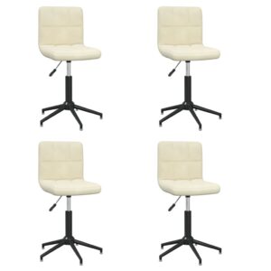 3087666  Swivel Dining Chairs 4 pcs Cream Velvet (334428×2)