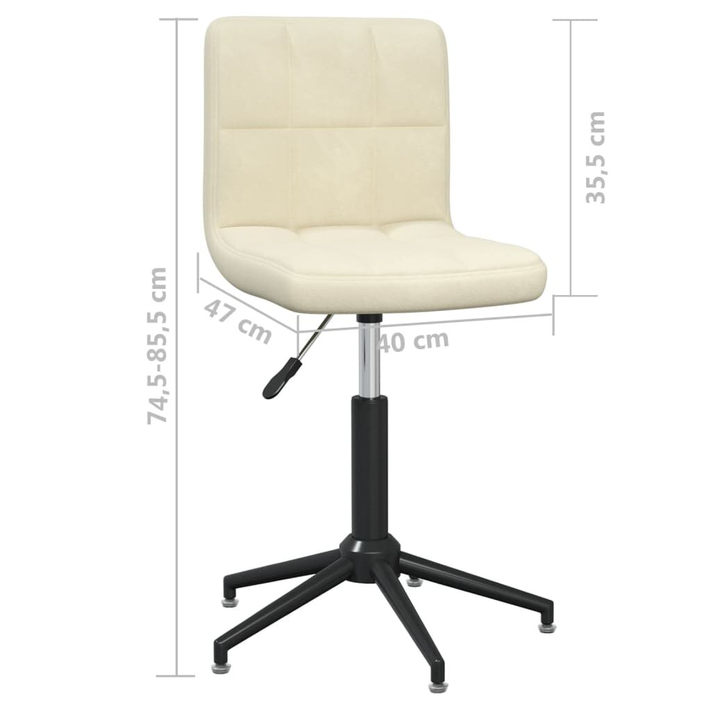 3087666  Swivel Dining Chairs 4 pcs Cream Velvet (334428×2)