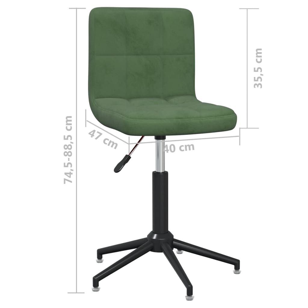 3087670  Swivel Dining Chairs 4 pcs Dark Green Velvet (334432×2)