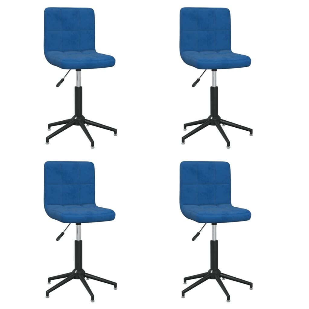 3087671  Swivel Dining Chairs 4 pcs Blue Velvet (334433×2)