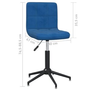 3087671  Swivel Dining Chairs 4 pcs Blue Velvet (334433×2)