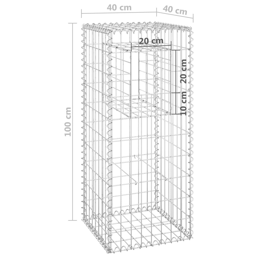 Συρματοκιβώτιο Στύλος 40 x 40 x 100 εκ. Σιδερένιο