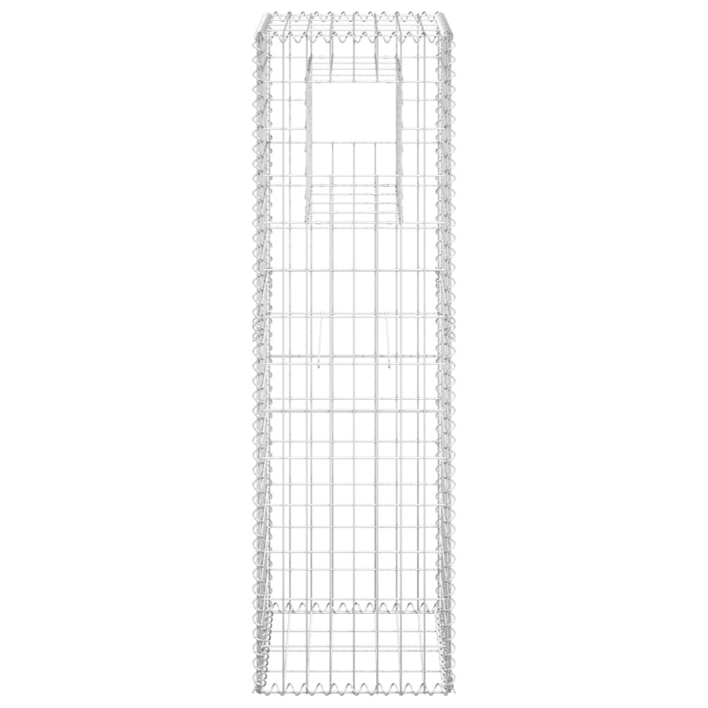 Συρματοκιβώτια Στύλοι 2 τεμ. 40 x 40 x 140 εκ. Σιδερένιοι