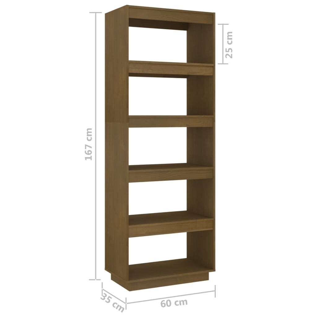 Βιβλιοθήκη/Διαχωριστικό Χώρου Μελί 60x35x167 εκ. Μασίφ Πεύκο