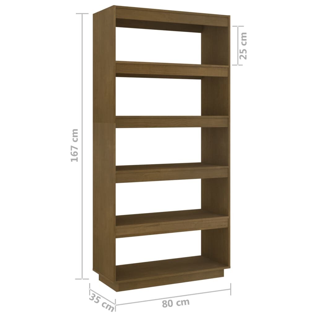 Βιβλιοθήκη/Διαχωριστικό Χώρου Μελί 80x35x167 εκ. Μασίφ Πεύκο