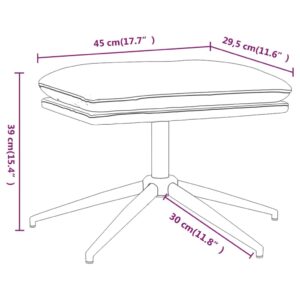 Υποπόδιο Taupe 60 x 60 x 39 εκ. από Ύφασμα Μικροϊνών