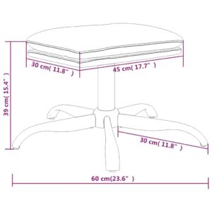 Υποπόδιο Σκούρο Γκρι 60 x 60 x 39 εκ. Υφασμάτινο