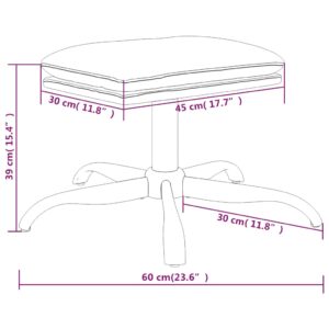 Υποπόδιο Καφέ 60 x 60 x 39 εκ. Ύφασμα & Συνθετικό Δέρμα