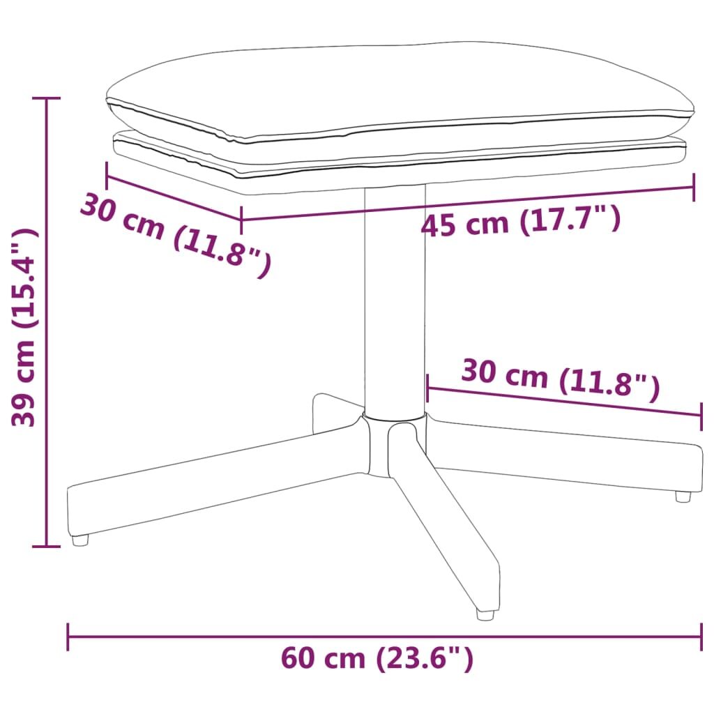 Υποπόδιο Ροζ 60 x 60 x 39 εκ. Βελούδινο