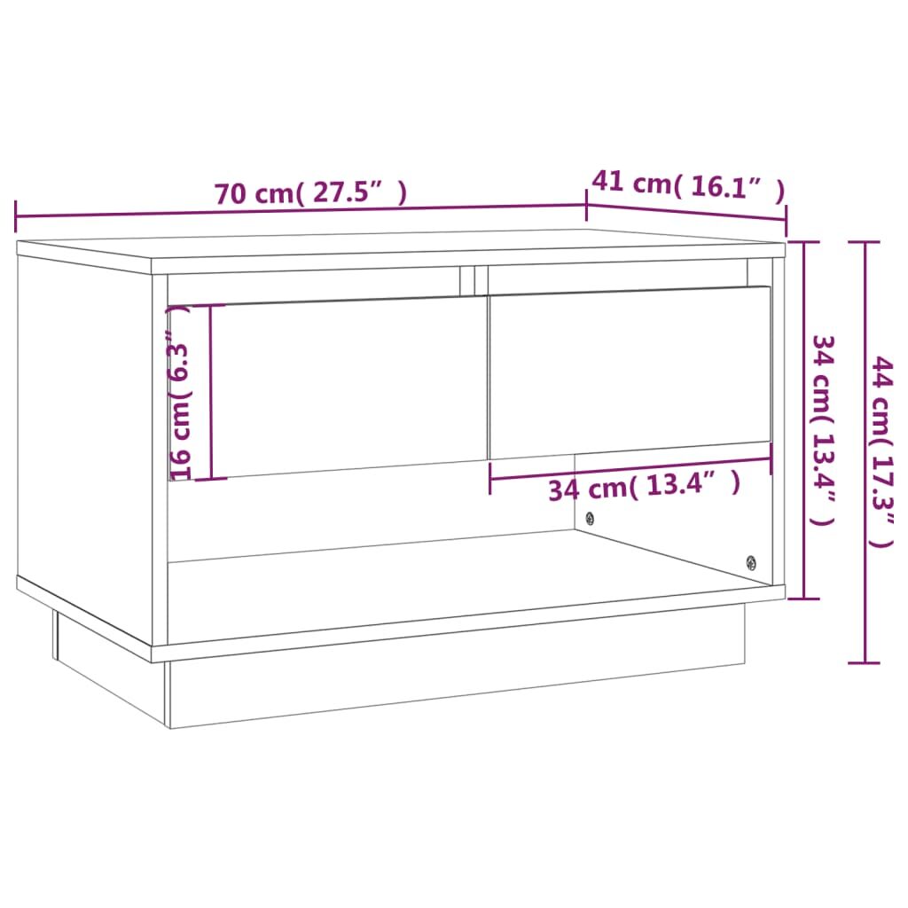 Έπιπλο Τηλεόρασης Γκρι Σκυροδέματος 70x41x44 εκ. Μοριοσανίδα