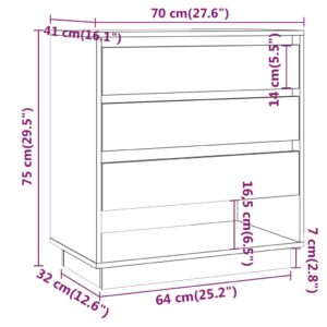 Μπουφές Καφέ Δρυς 70 x 41 x 75 εκ. από Μοριοσανίδα