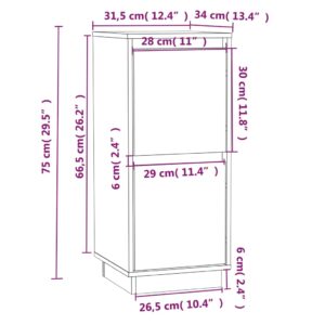 5 x 34 x 75 εκ. από Μασίφ Ξύλο Πεύκου