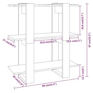 Βιβλιοθήκη/Διαχωριστικό Χώρου Γκρι Sonoma 80 x 30 x 87 εκ.