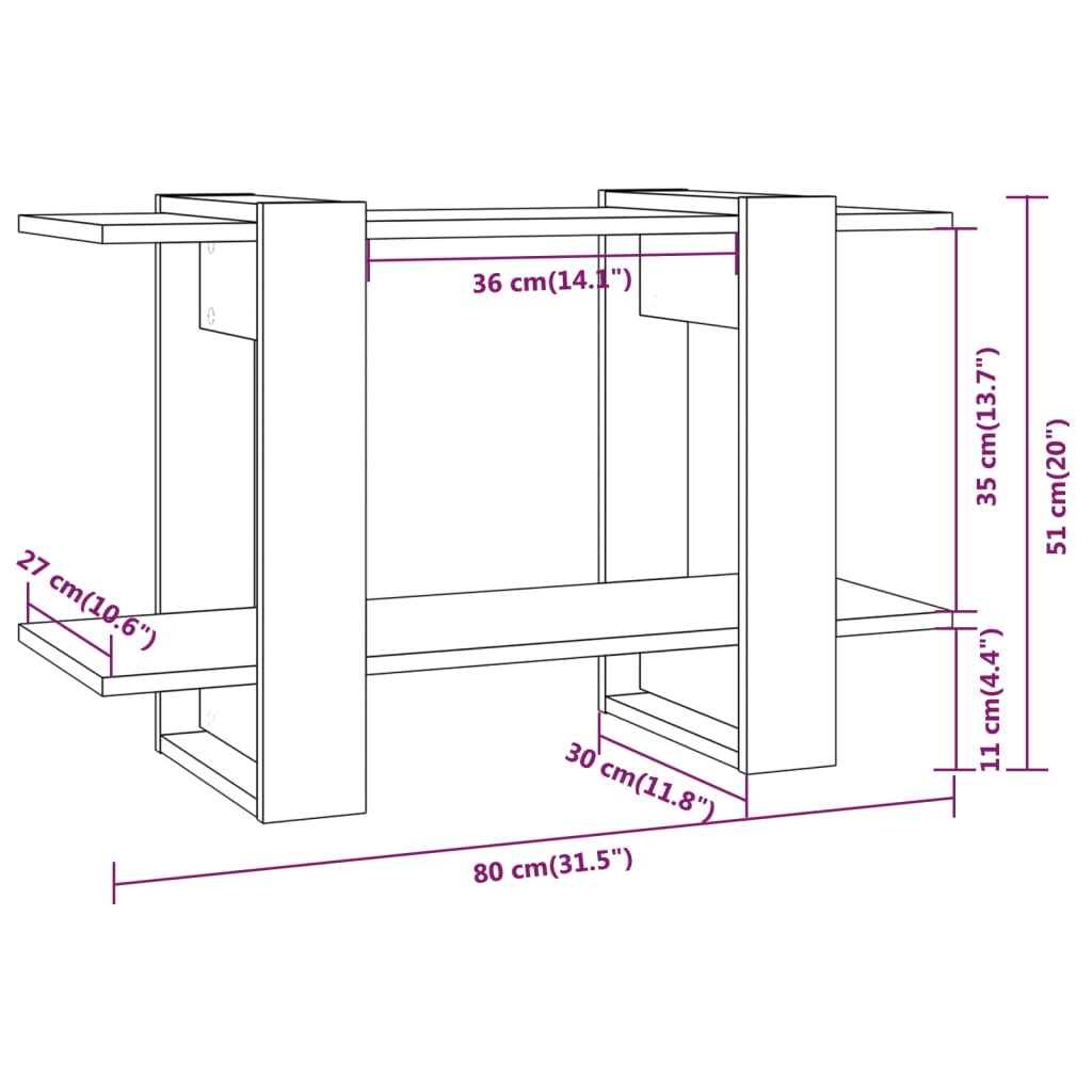 Βιβλιοθήκη/Διαχωριστικό Χώρου Γκρι Sonoma 80x30x51 εκ.