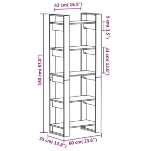 Βιβλιοθήκη/Διαχωριστικό Χώρου Μελί 60x35x160 εκ. Μασίφ Ξύλο