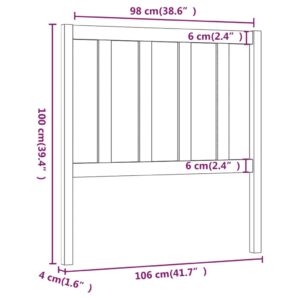 Κεφαλάρι Κρεβατιού 106 x 4 x 100 εκ. από Μασίφ Ξύλο Πεύκου