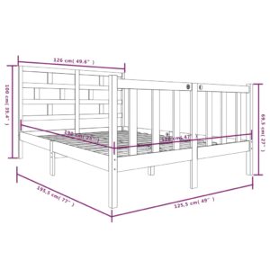 Πλαίσιο Κρεβατιού Μελί 120 x 190εκ Ξύλο Πεύκου 4FT Small Double