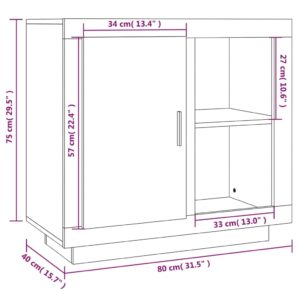 Μπουφές Καπνιστή Δρυς 80 x 40 x 75 εκ.