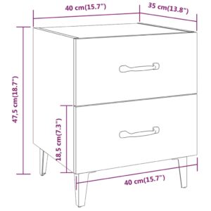 Κομοδίνο Καφέ Δρυς 40 x 35 x 47