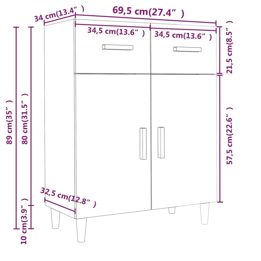 5 x 34 x 89 εκ. από Επεξεργασμένο Ξύλο