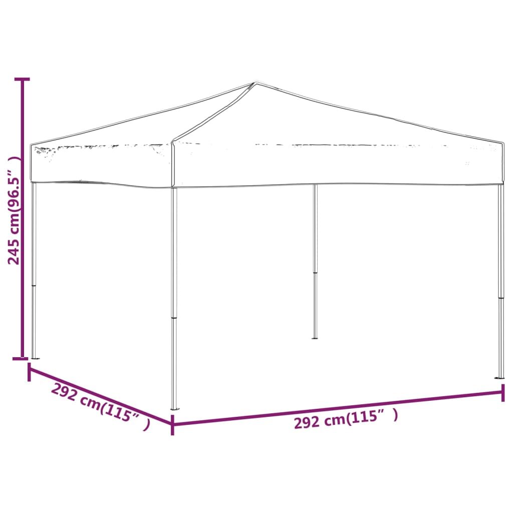 Τέντα Εκδηλώσεων Πτυσσόμενη Taupe 3 x 3 μ.