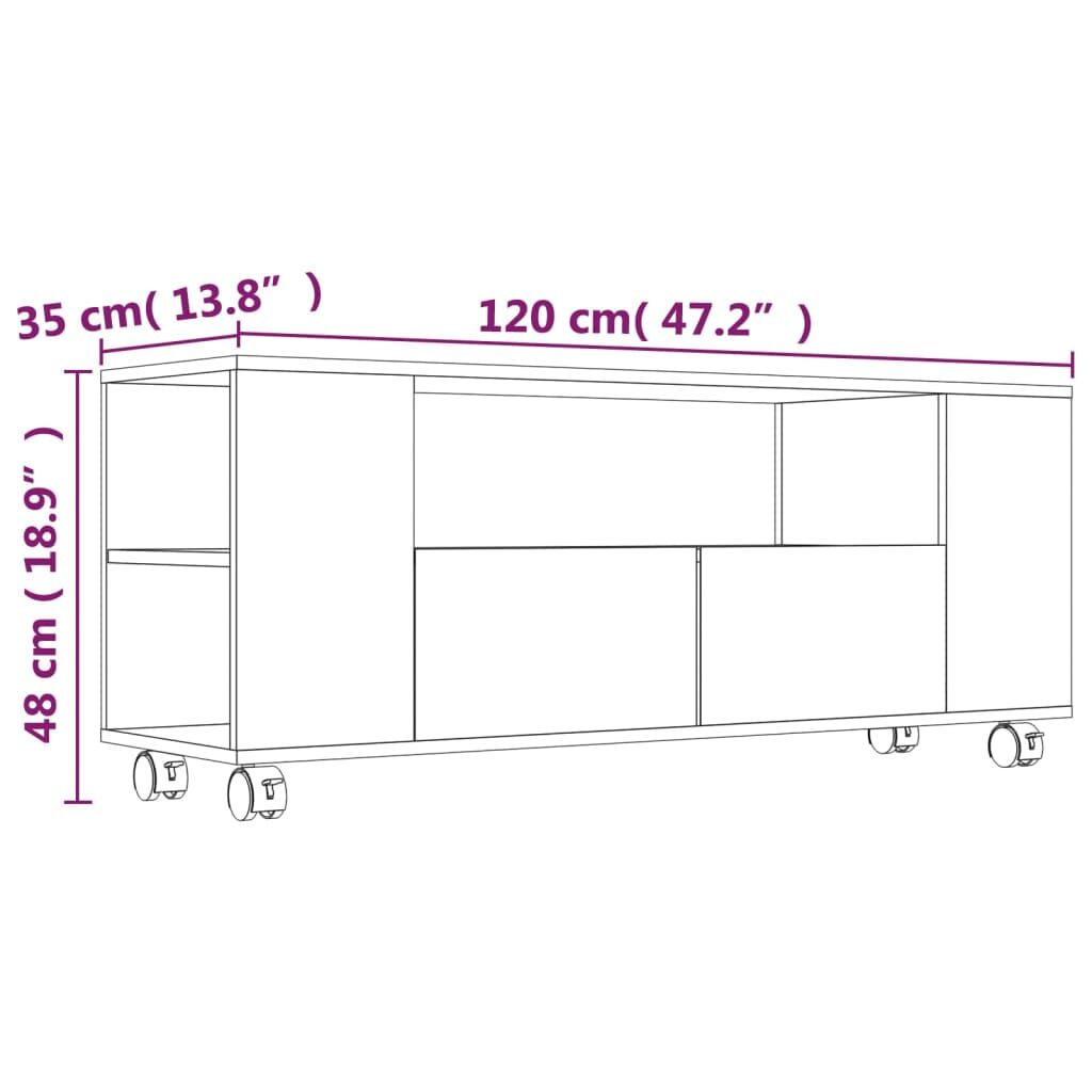 Έπιπλο Τηλεόρασης Γκρι Sonoma 120x35x43 εκ. Επεξεργασμένο Ξύλο