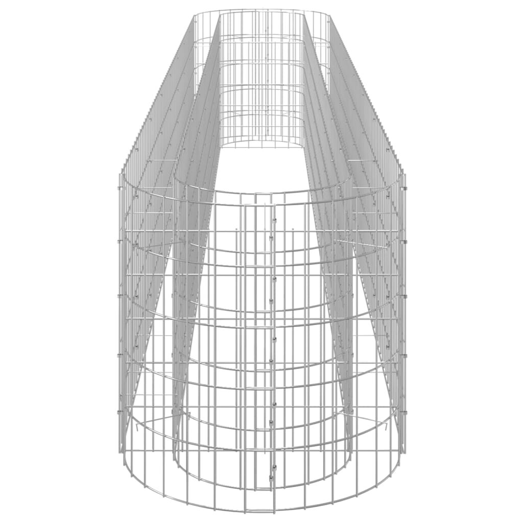 Συρματοκιβώτιο-Γλάστρα Υπερυψωμένη 330x50x50 εκ. Γαλβαν. Ατσάλι