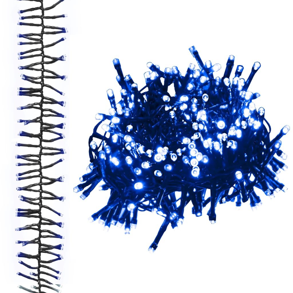 Φωτάκια Cluster με 1000 LED Μπλε 11 μ. από PVC
