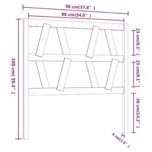 Κεφαλάρι Κρεβατιού 96 x 4 x 100 εκ. από Μασίφ Ξύλο Πεύκου