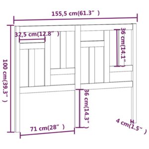 5 x 4 x 100 εκ. από Μασίφ Ξύλο Πεύκου