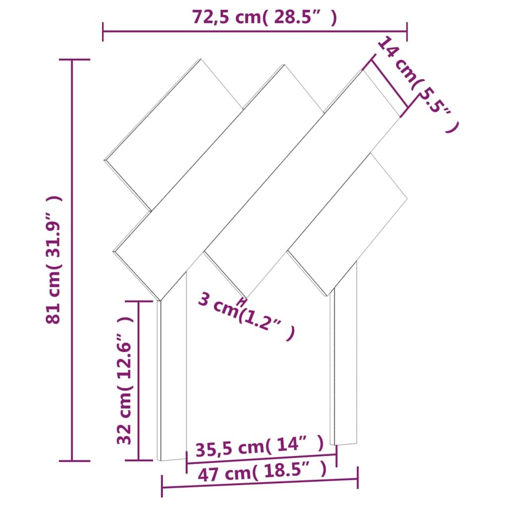 5 x 3 x 81 εκ. Μασίφ Ξύλο Πεύκου