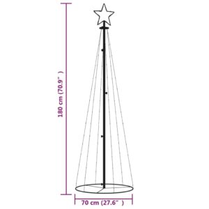 Χριστουγεννιάτικο Δέντρο Κώνος 108 LED Μπλε 70 x 180 εκ.