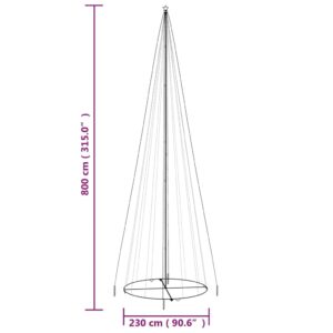 Χριστουγεννιάτικο Δέντρο Κώνος 1134 LED Μπλε 230 x 800 εκ.