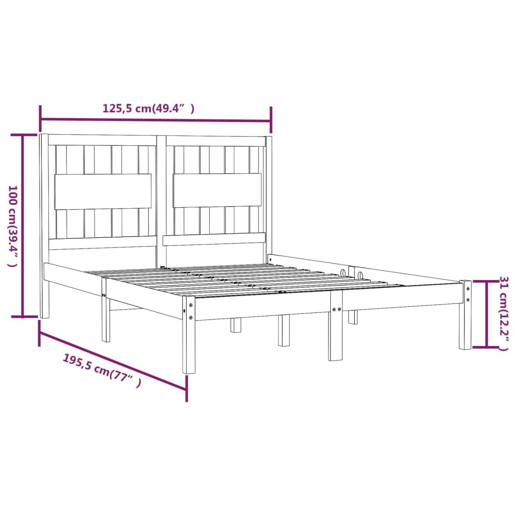 Πλαίσιο Κρεβατιού Μελί 120 x 190εκ Ξύλο Πεύκου 4FT Small Double