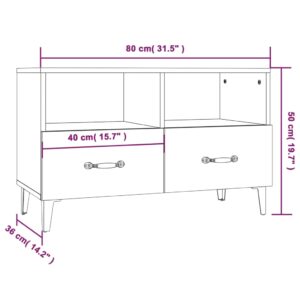 Έπιπλο Τηλεόρασης Sonoma Δρυς 80x36x50 εκ. Επεξεργασμένο Ξύλο