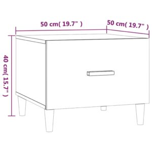 Τραπεζάκια Σαλονιού 2 τεμ. Μαύρα 50x50x40 εκ. Επεξεργ. Ξύλο