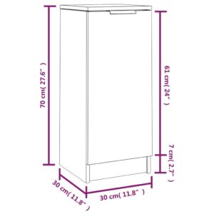 Ντουλάπια 2 τεμ. Καπνιστή δρυς 30x30x70 εκ. Επεξεργασμένο Ξύλο