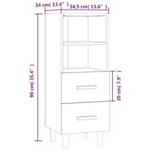 5 x 34 x 90 εκ. Επεξεργασμένο Ξύλο