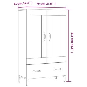 Ντουλάπα Καφέ Δρυς 70 x 31 x 115 εκ. από Επεξεργασμένο Ξύλο