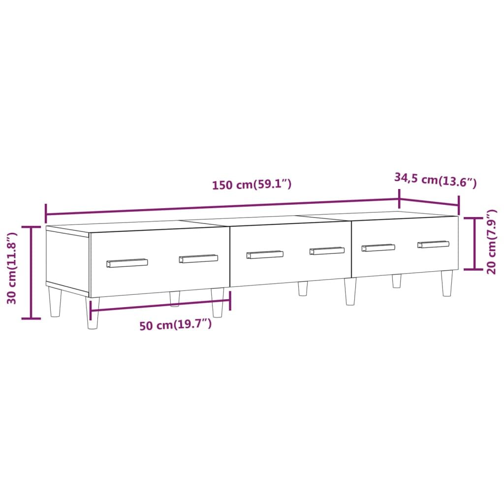 Έπιπλο Τηλεόρασης Καπνιστή Δρυς 150x34