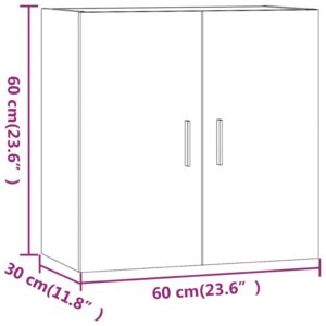 Ντουλάπι Τοίχου Γκρι Sonoma 60x30x60 εκ. Επεξεργασμένο Ξύλο