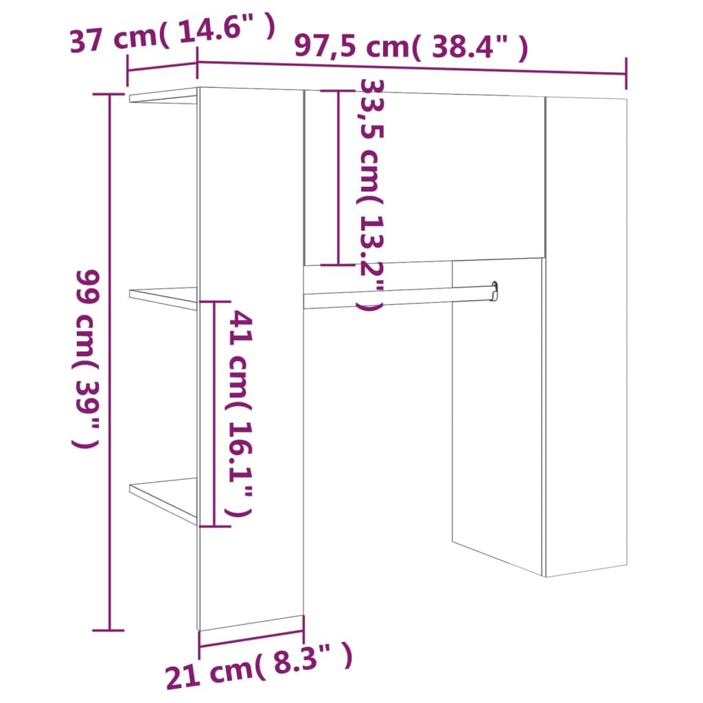 5 x 37 x 99 εκ. Επεξεργ. Ξύλο