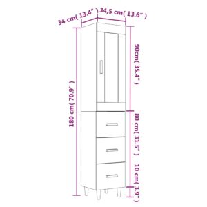 5 x 34 x 180 εκ. από Επεξεργασμένο Ξύλο